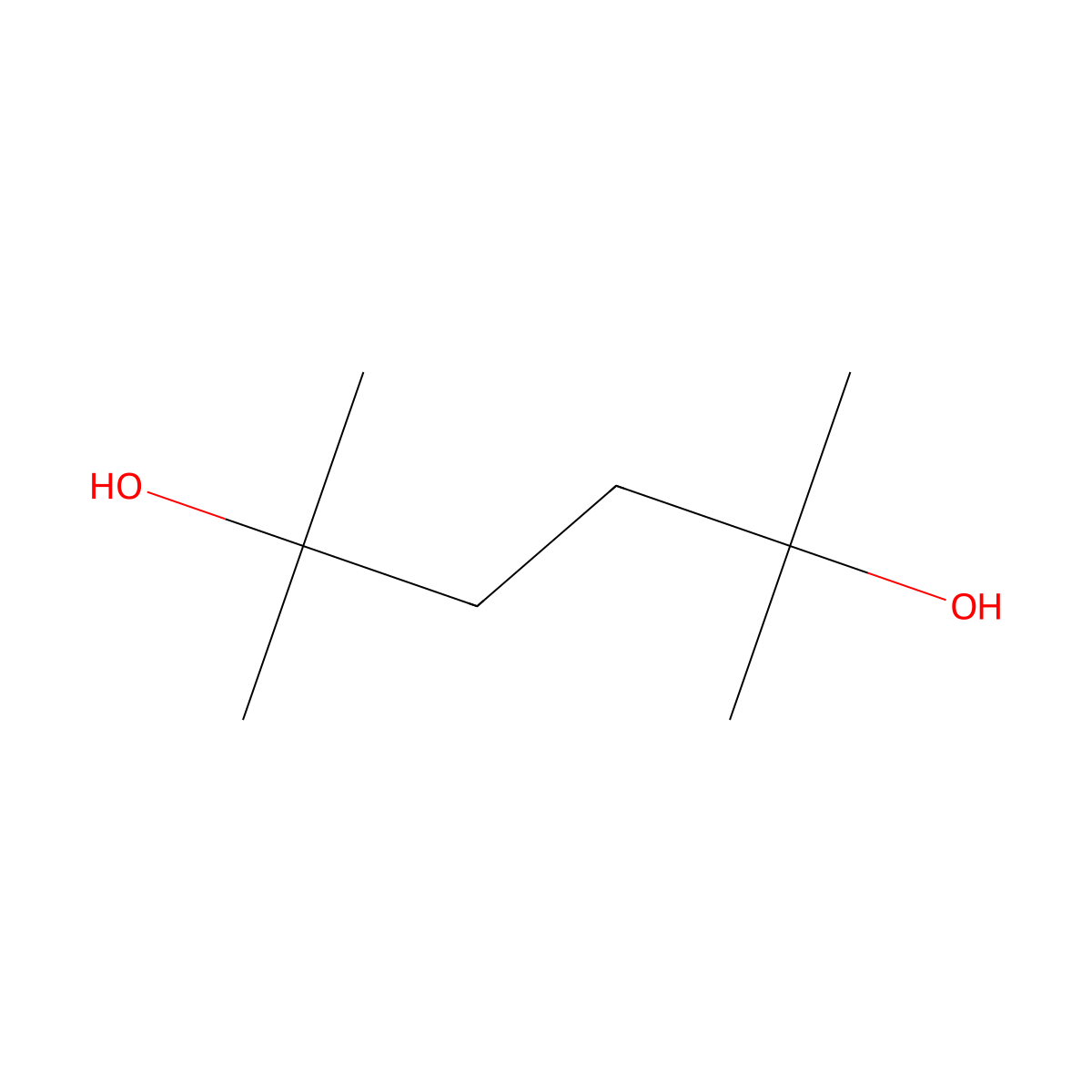 2,5-Dimethyl-2,5-hexanediol molecular structure, CAS 110-03-2
