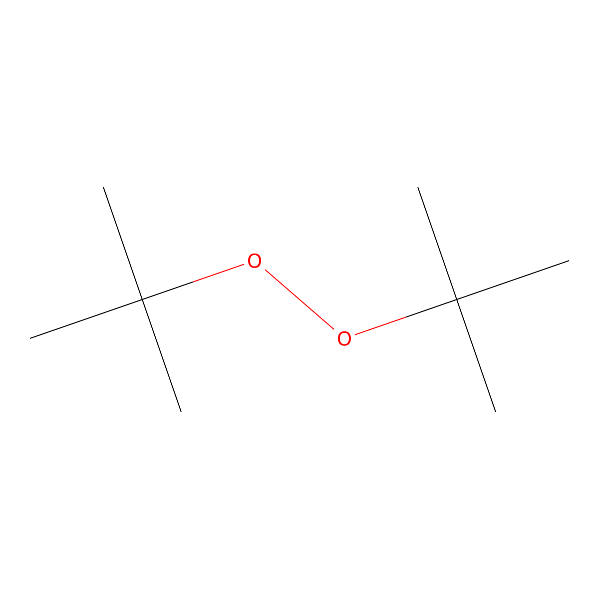 Di-tert-butyl peroxide molecular structure, CAS 110-05-4