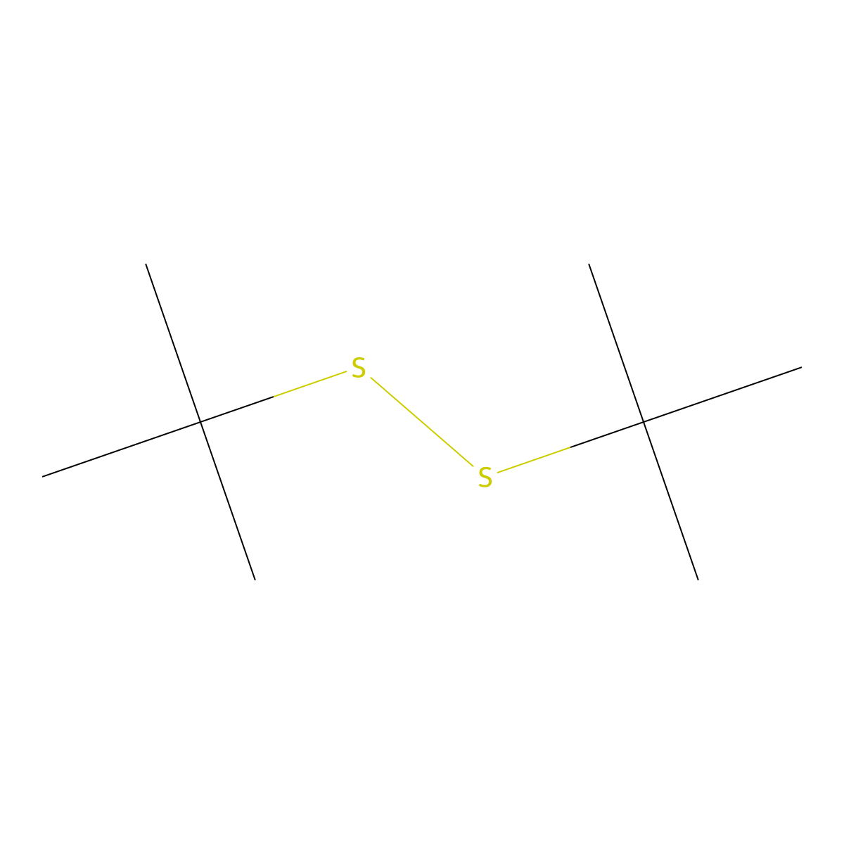Disulfide, bis(1,1-dimethylethyl) molecular structure, CAS 110-06-5