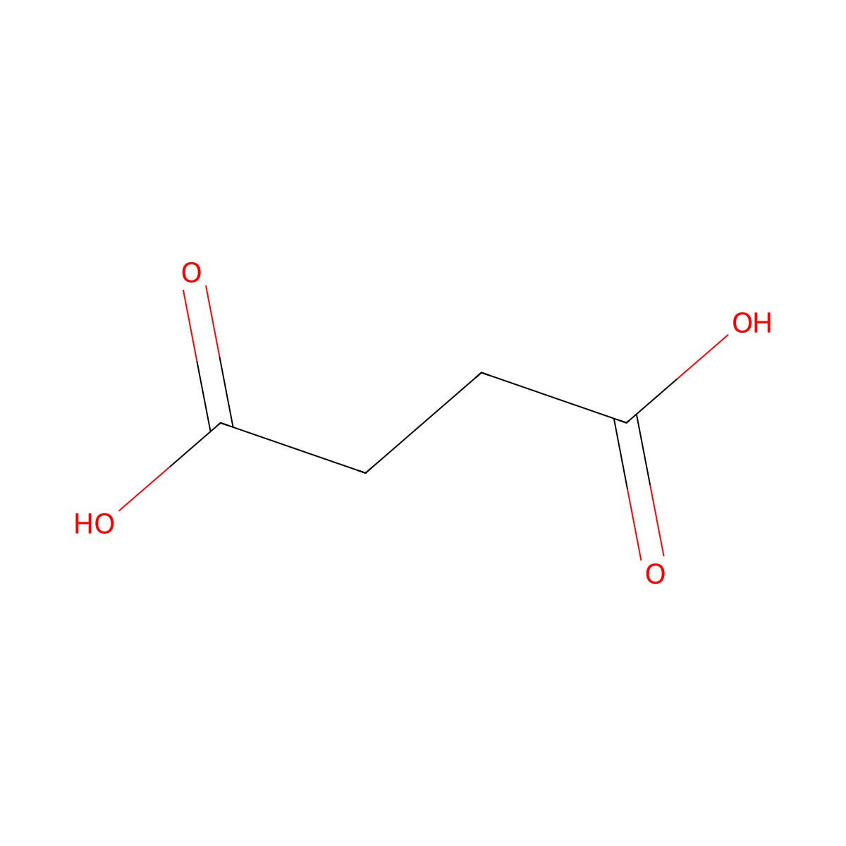 Succinic Acid molecular structure, CAS 110-15-6