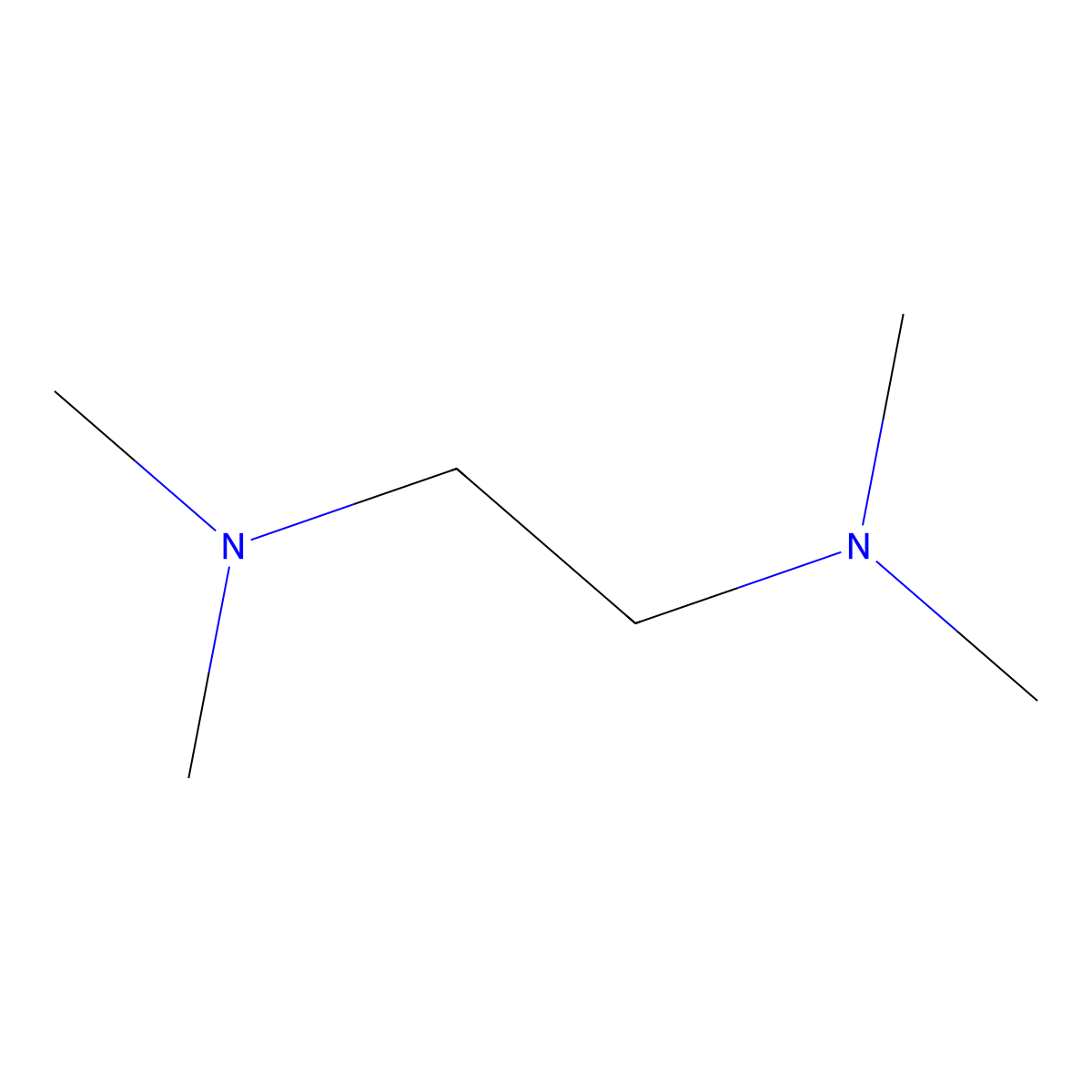 N,N,N',N'-Tetramethylethylenediamine molecular structure, CAS 110-18-9