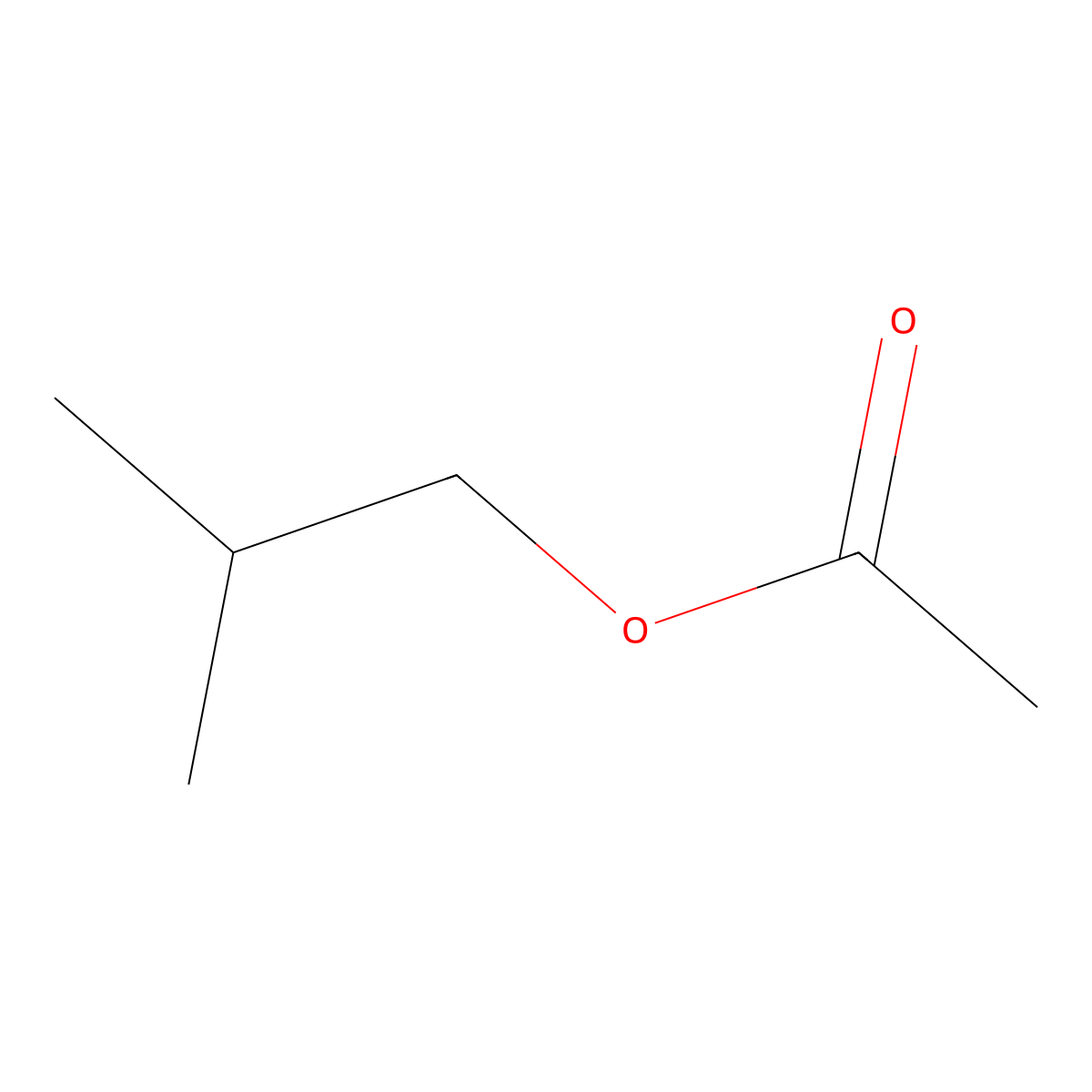 Isobutyl Acetate molecular structure, CAS 110-19-0