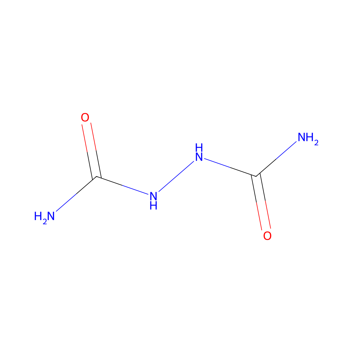 1,2-Hydrazinedicarboxamide molecular structure, CAS 110-21-4