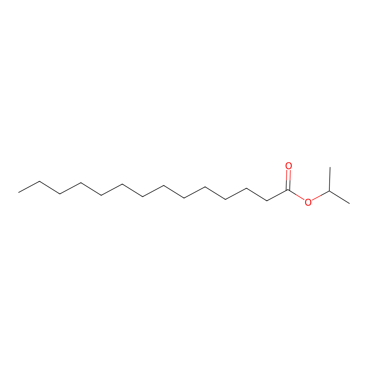 Isopropyl Myristate molecular structure, CAS 110-27-0