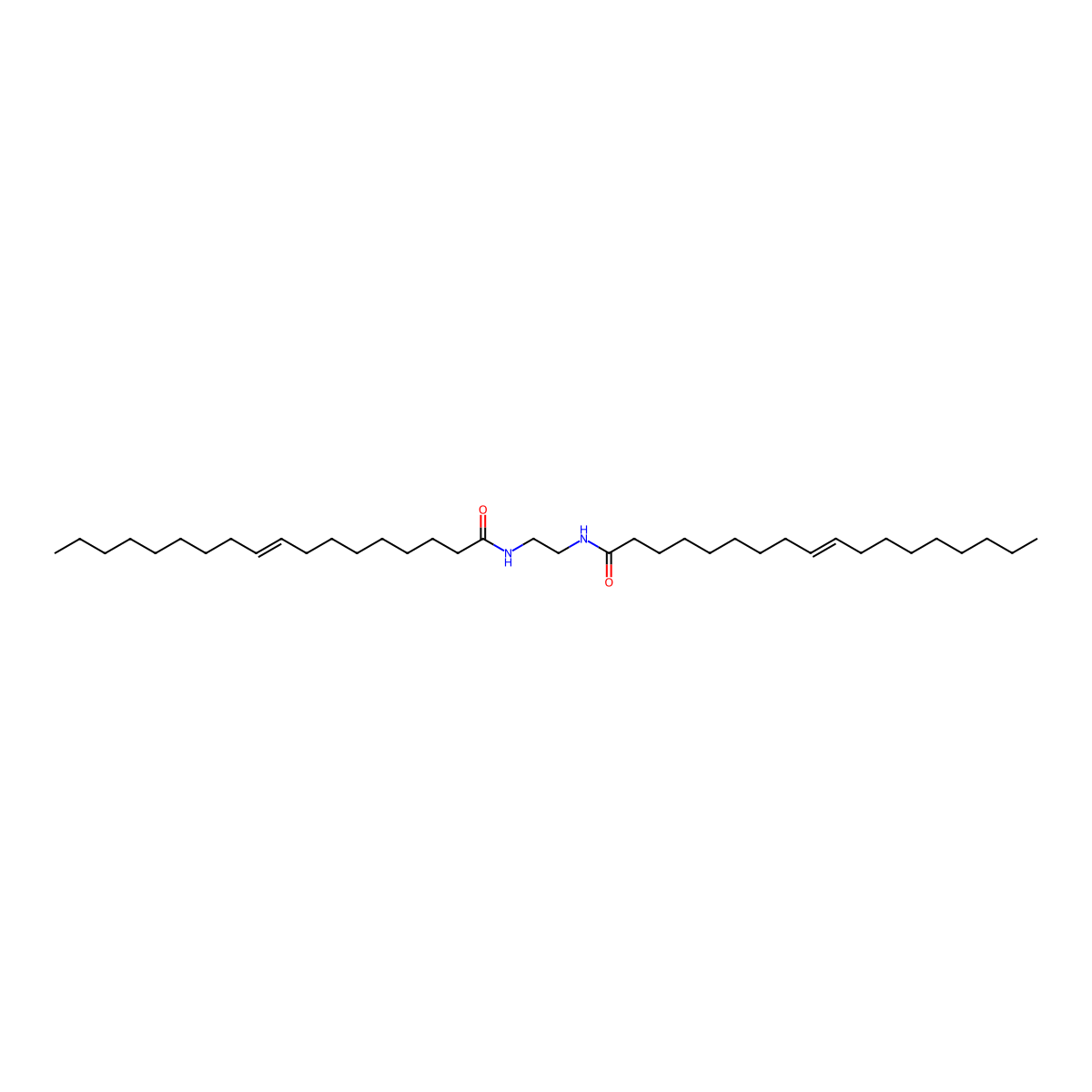 9-Octadecenamide, N,N'-1,2-ethanediylbis-, (9Z,9'Z)- molecular structure, CAS 110-31-6