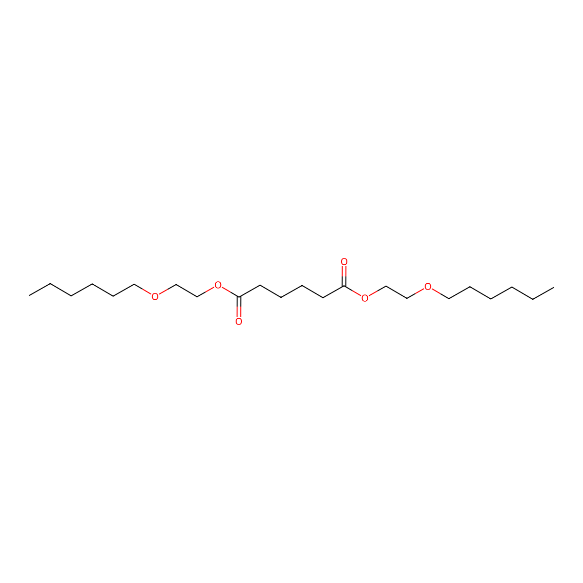 1,6-Bis(2-(hexyloxy)ethyl) hexanedioate molecular structure, CAS 110-32-7