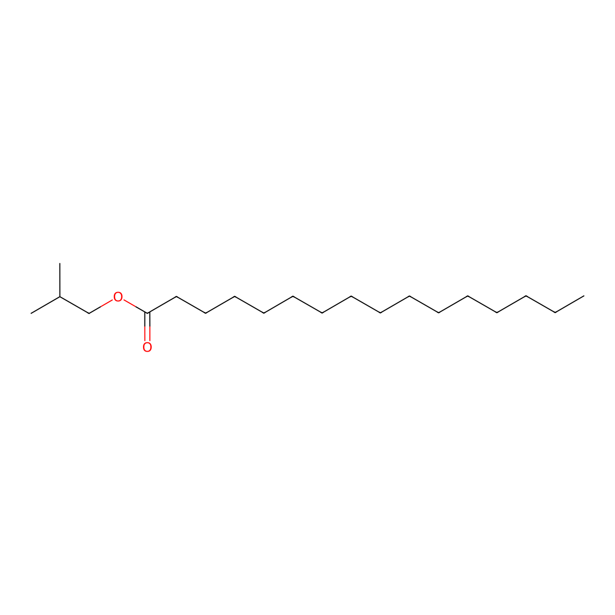 Isobutyl Palmitate molecular structure, CAS 110-34-9