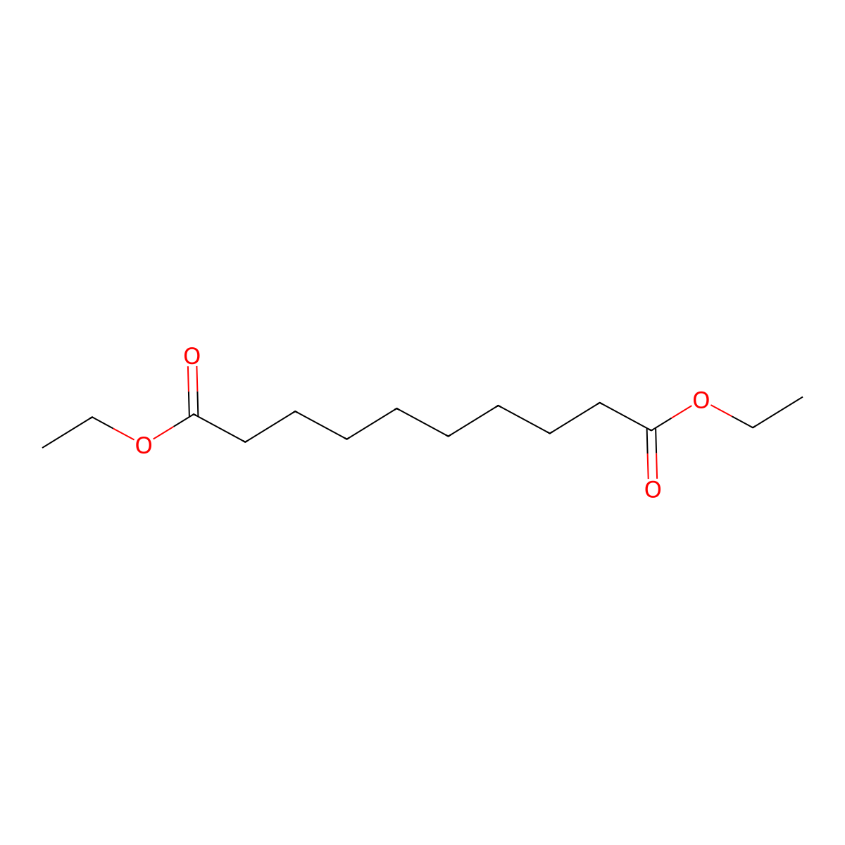 Diethyl Sebacate molecular structure, CAS 110-40-7