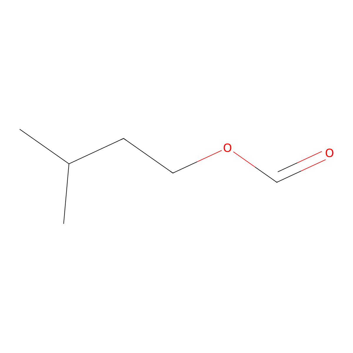 Isoamyl formate molecular structure, CAS 110-45-2