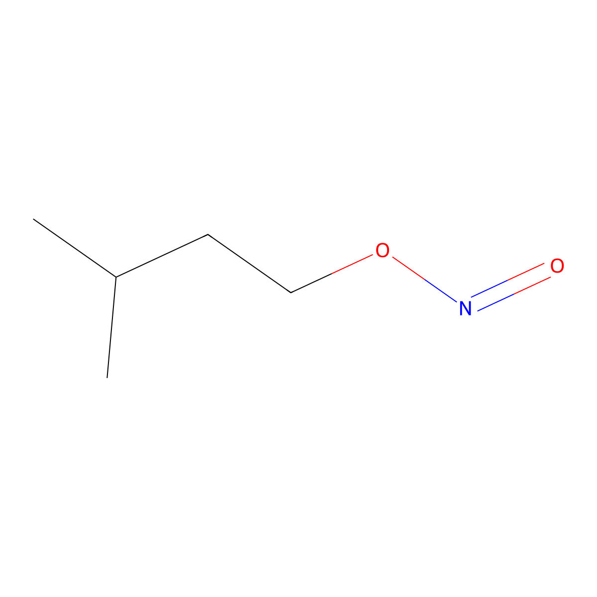 Isoamyl Nitrite molecular structure, CAS 110-46-3