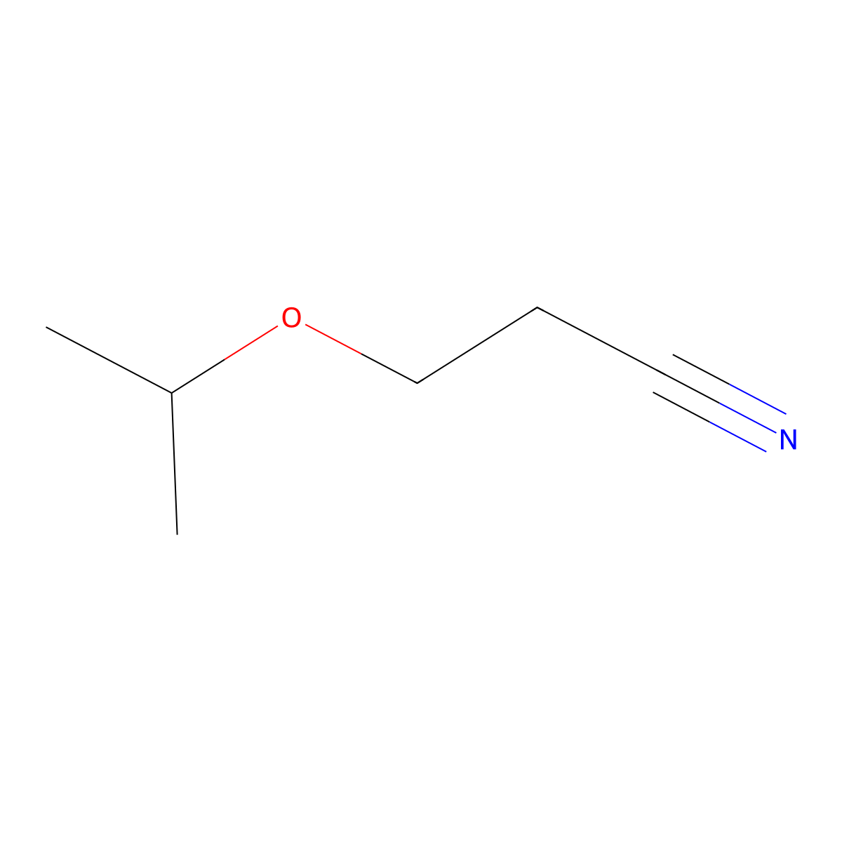 3-Isopropoxypropiononitrile molecular structure, CAS 110-47-4