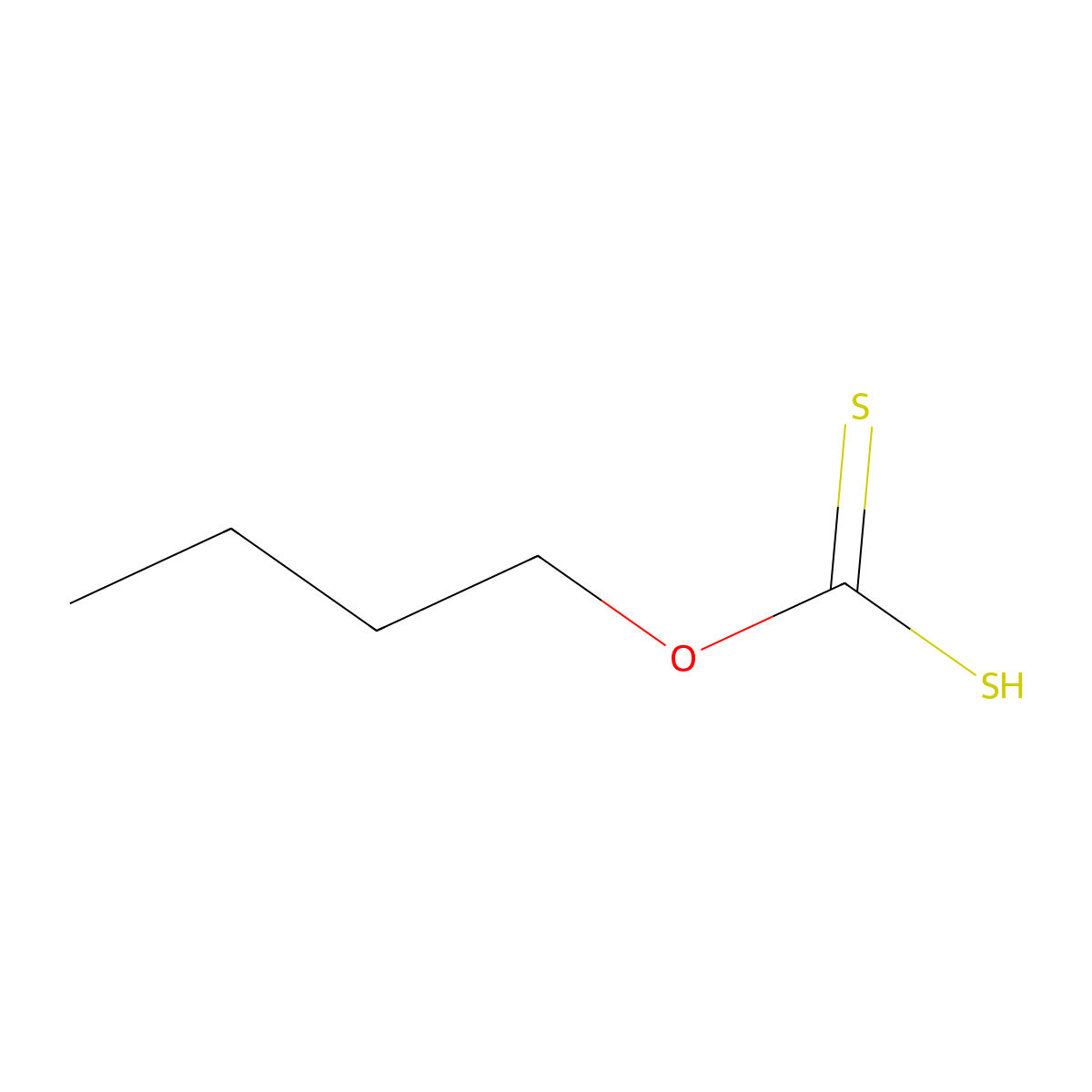 O-Butyl hydrogen carbonodithioate molecular structure, CAS 110-50-9