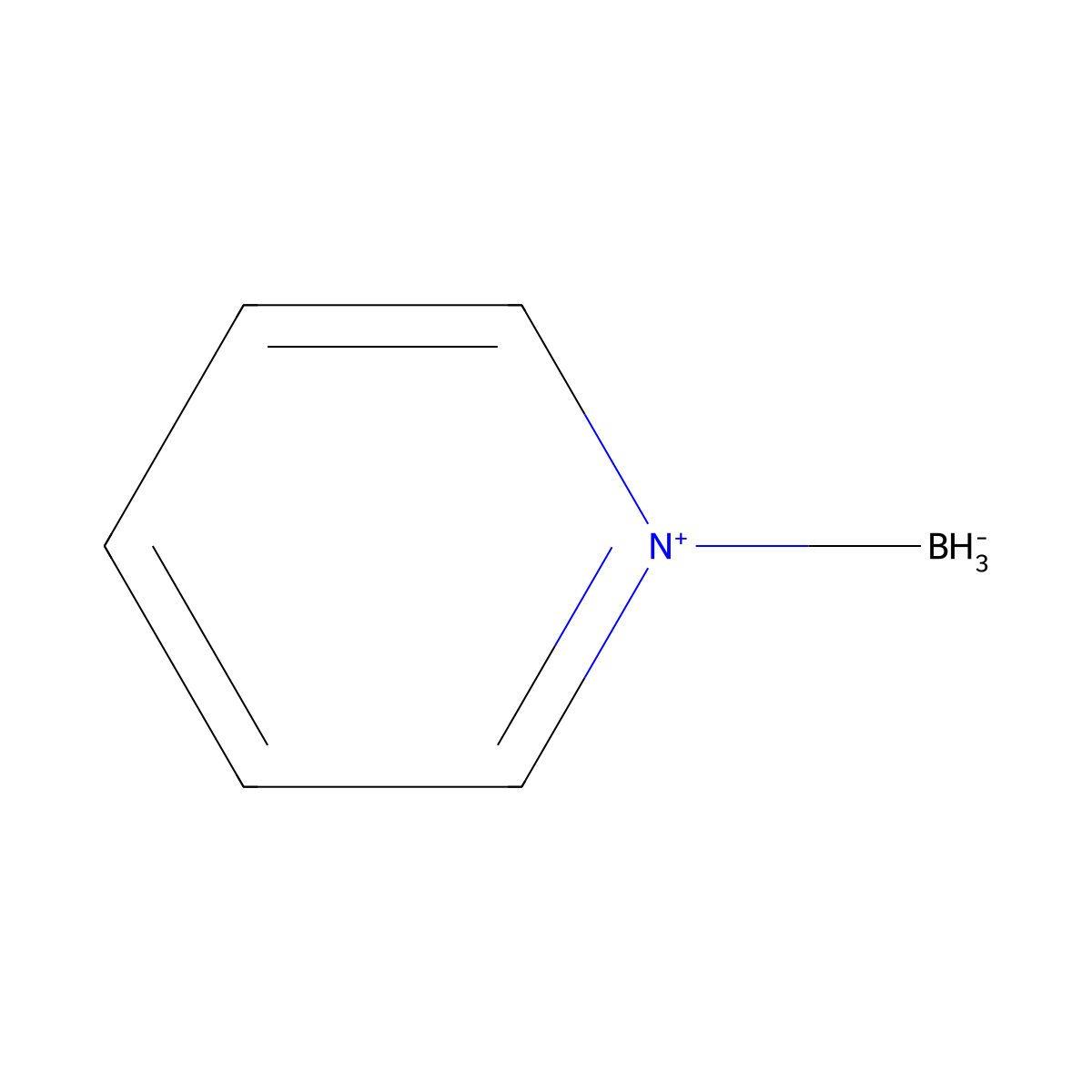 Pyridine-borane molecular structure, CAS 110-51-0