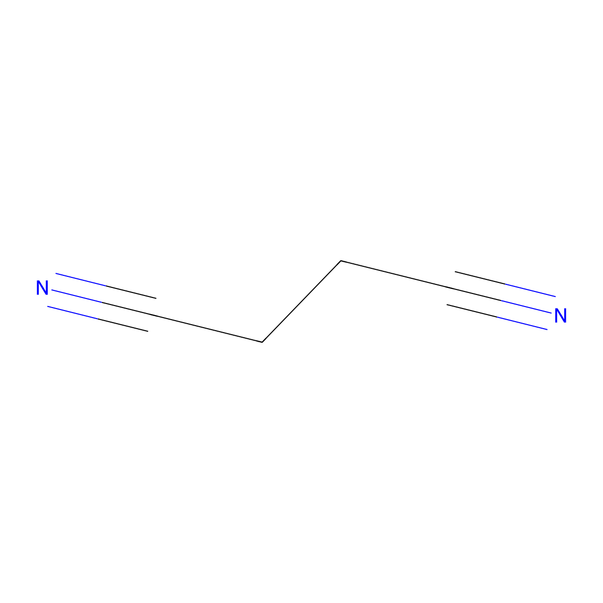 Succinonitrile molecular structure, CAS 110-61-2