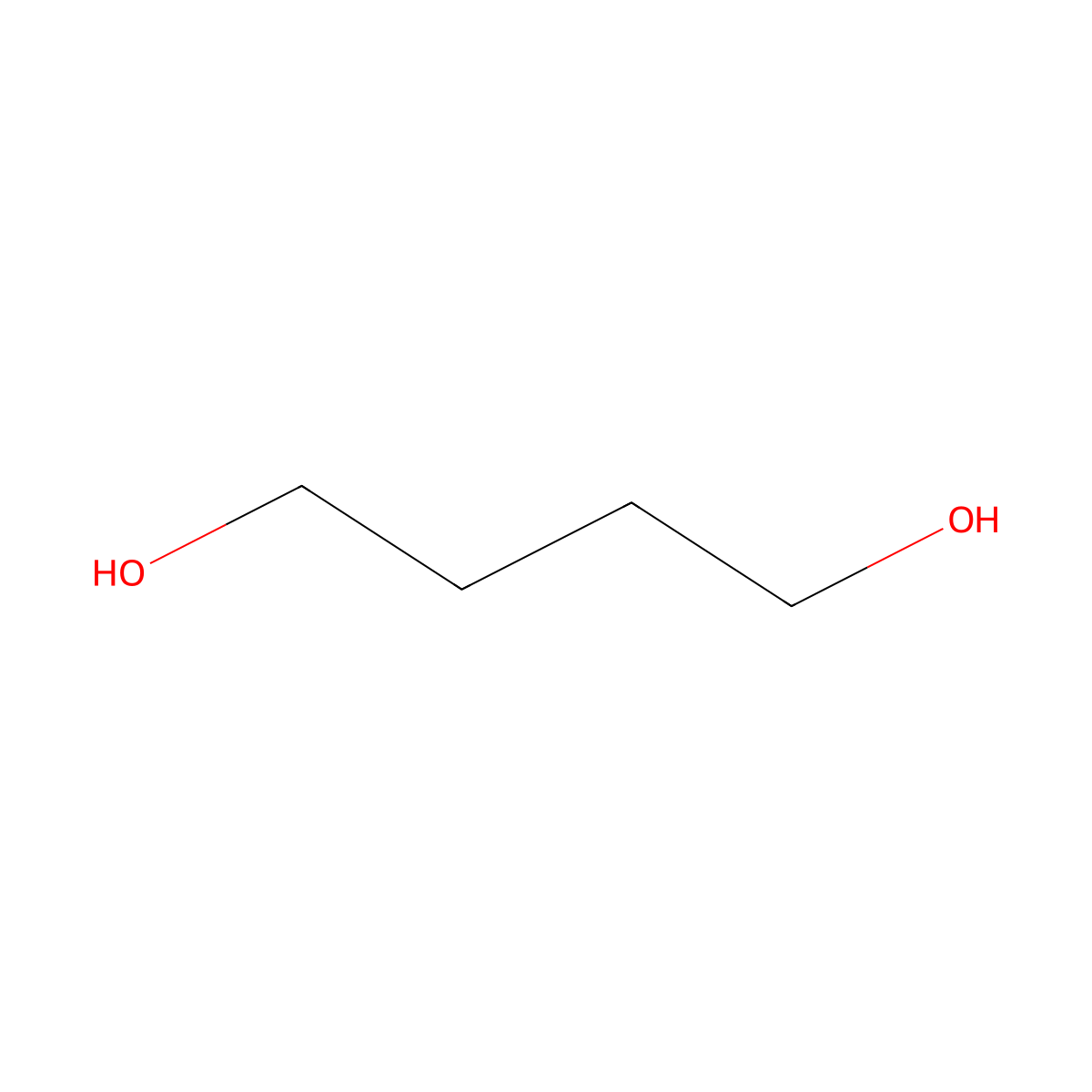 1,4-Butanediol molecular structure, CAS 110-63-4