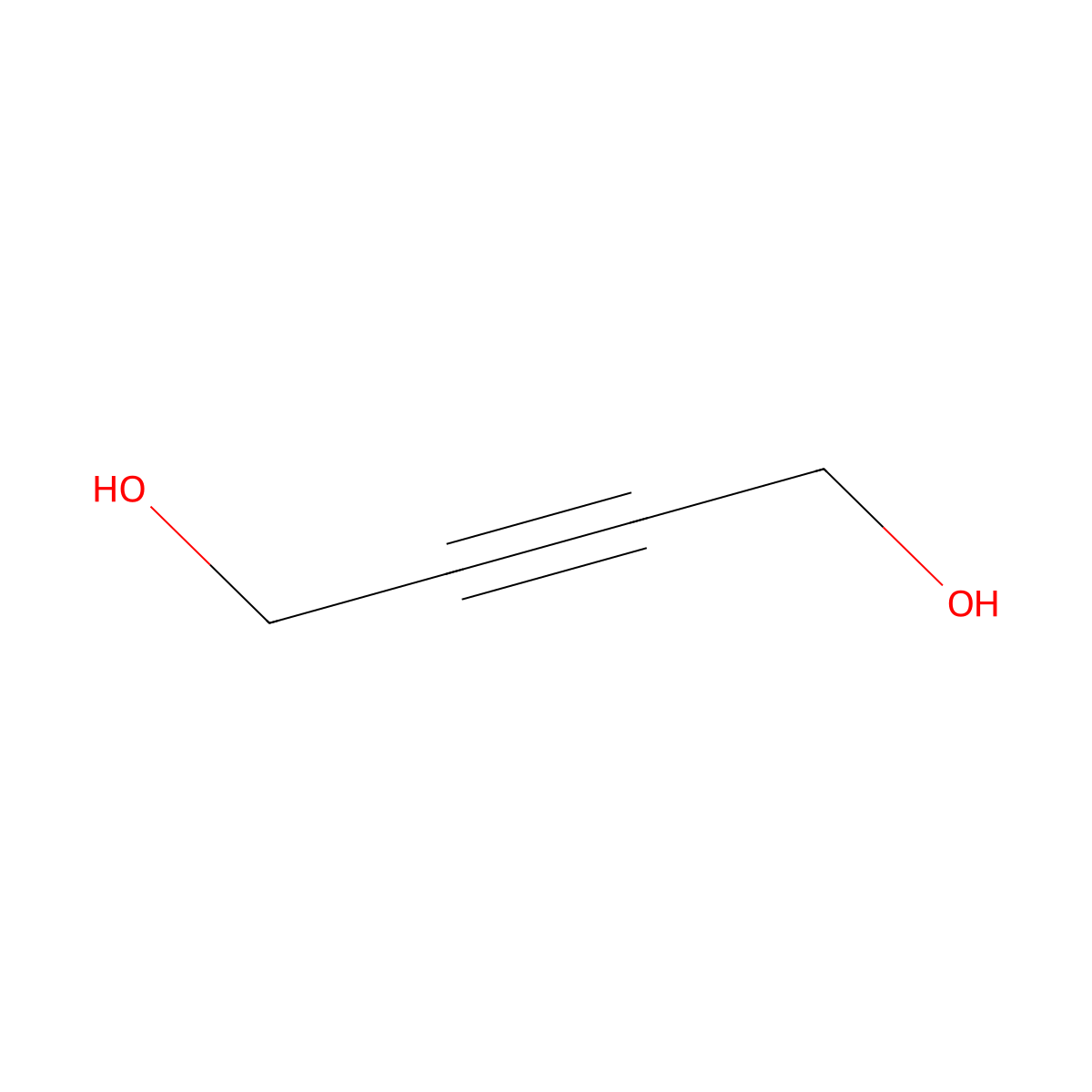 2-Butyne-1,4-diol molecular structure, CAS 110-65-6