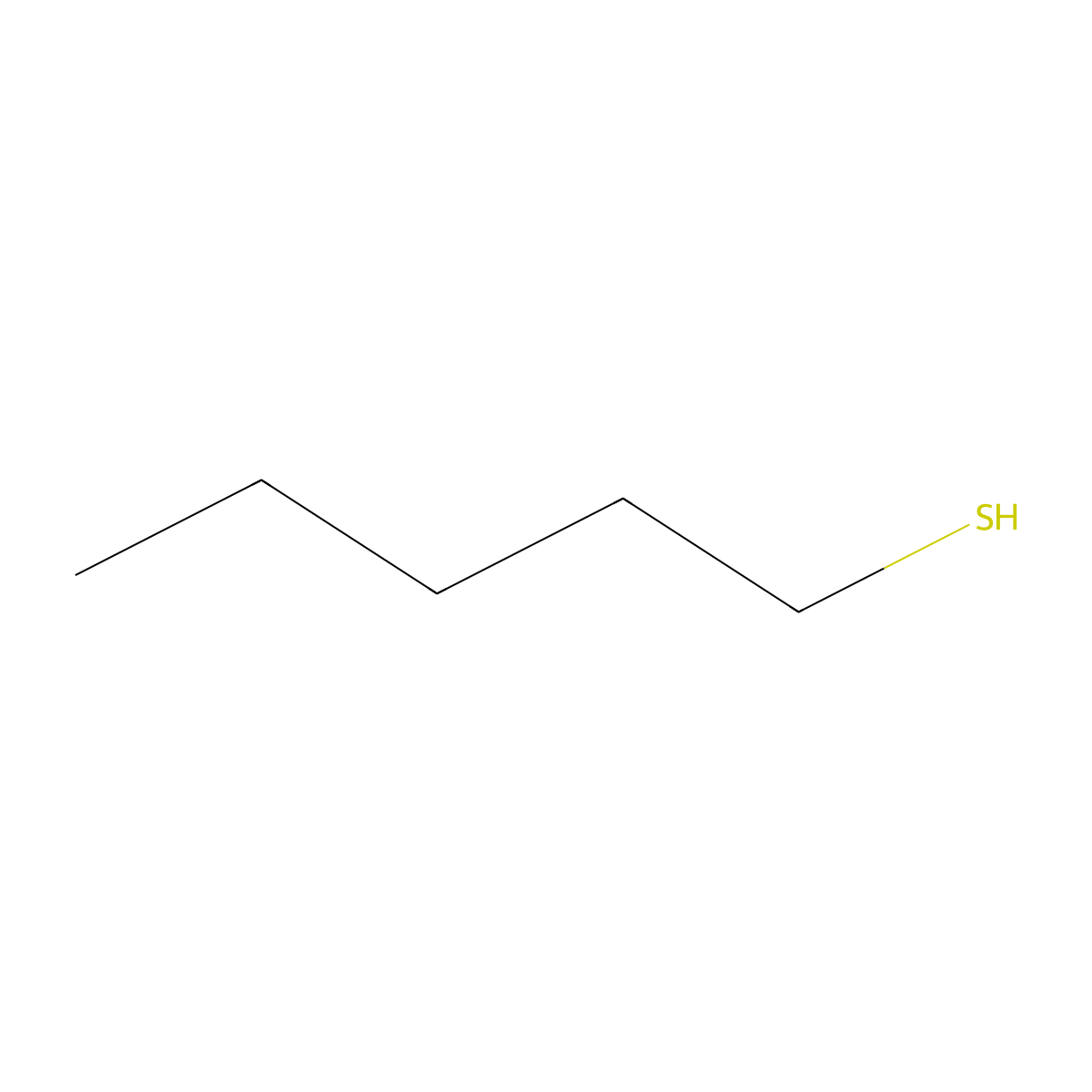 1-Pentanethiol molecular structure, CAS 110-66-7