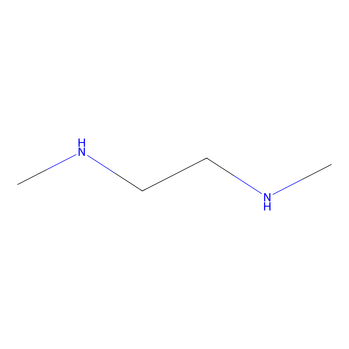 N,N'-Dimethylethylenediamine molecular structure, CAS 110-70-3