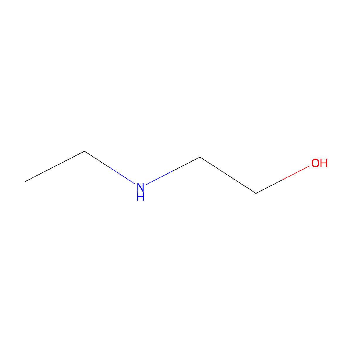 2-(Ethylamino)ethanol molecular structure, CAS 110-73-6