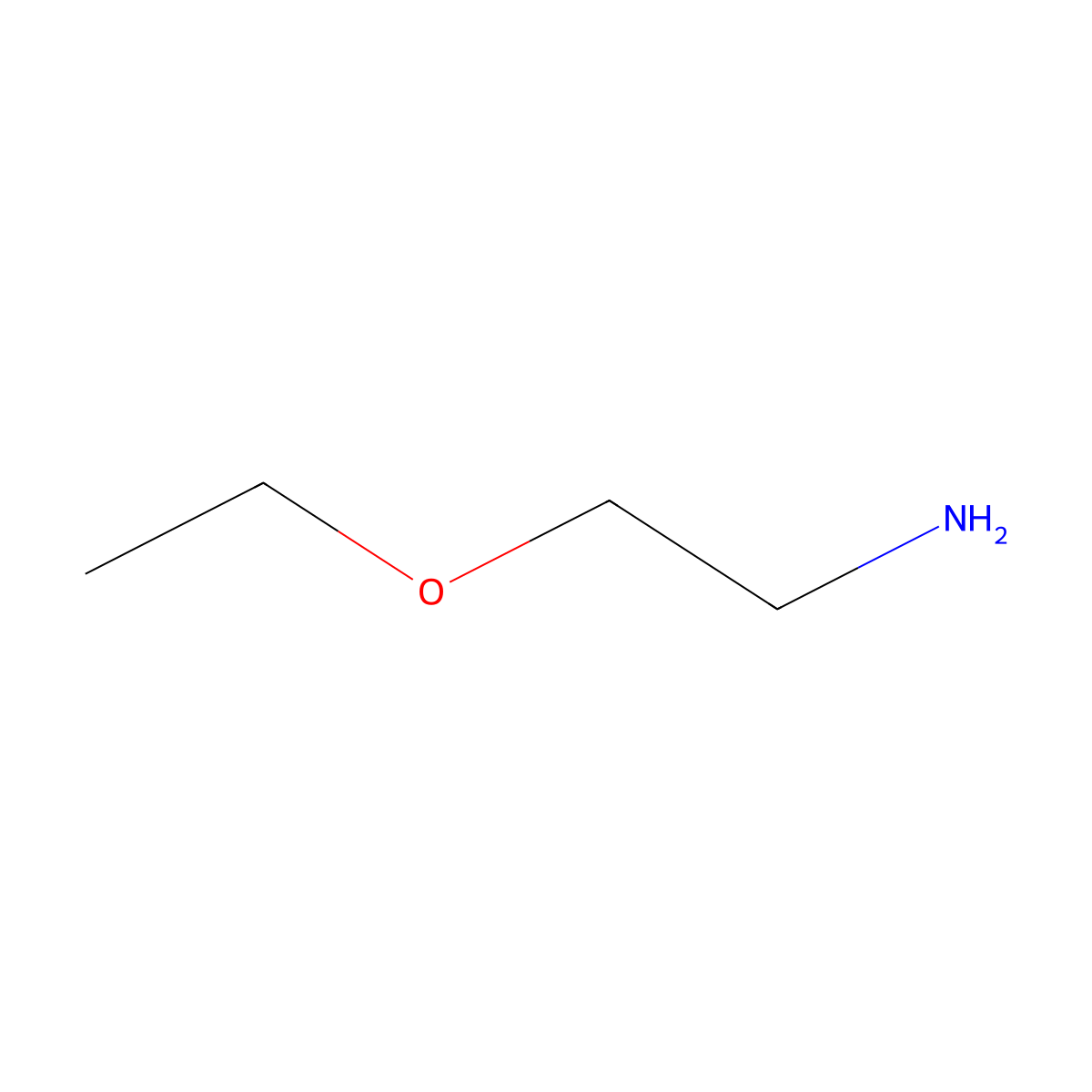 Ethoxyethylamine molecular structure, CAS 110-76-9