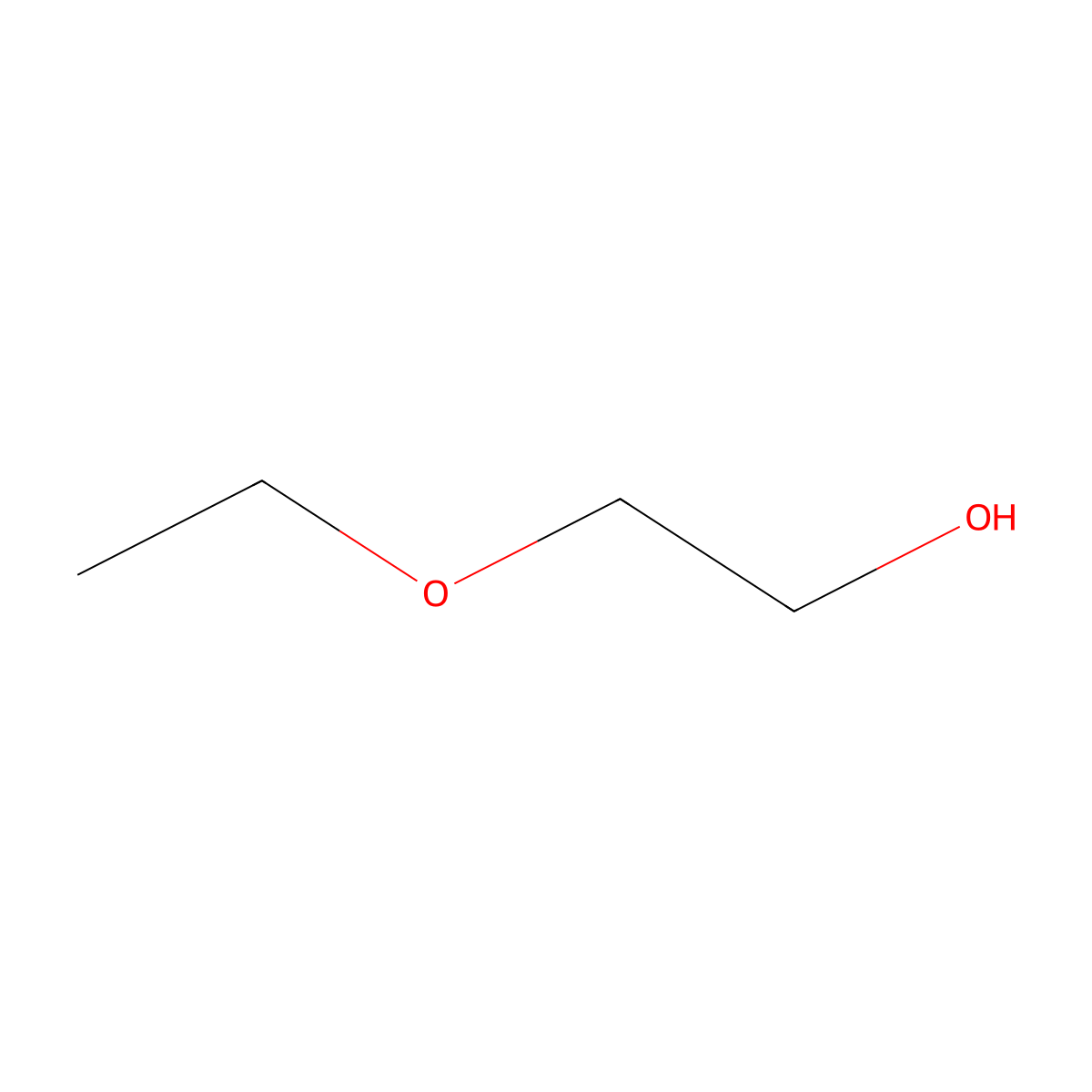 Glycol monoethyl ether molecular structure, CAS 110-80-5