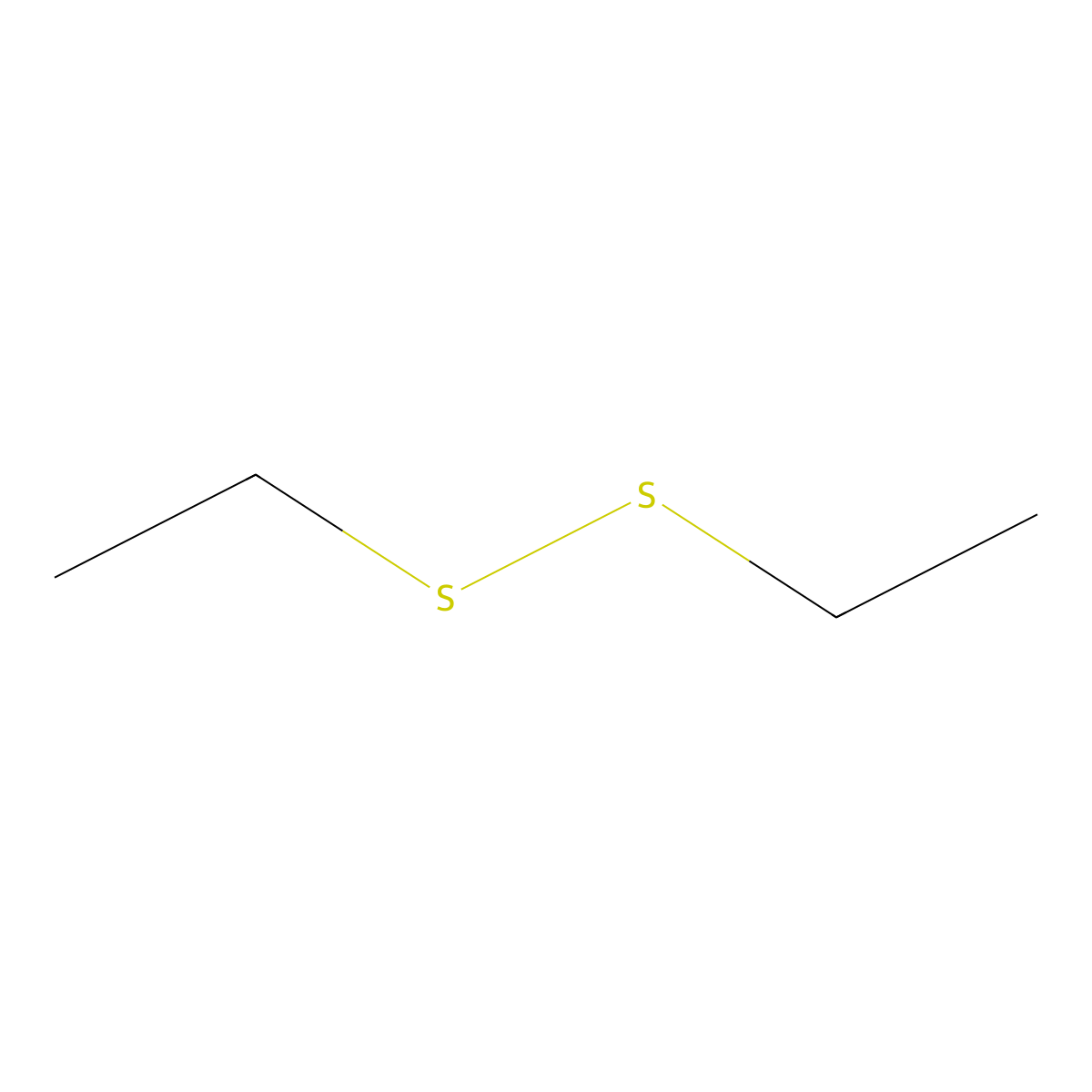 Diethyl disulfide molecular structure, CAS 110-81-6