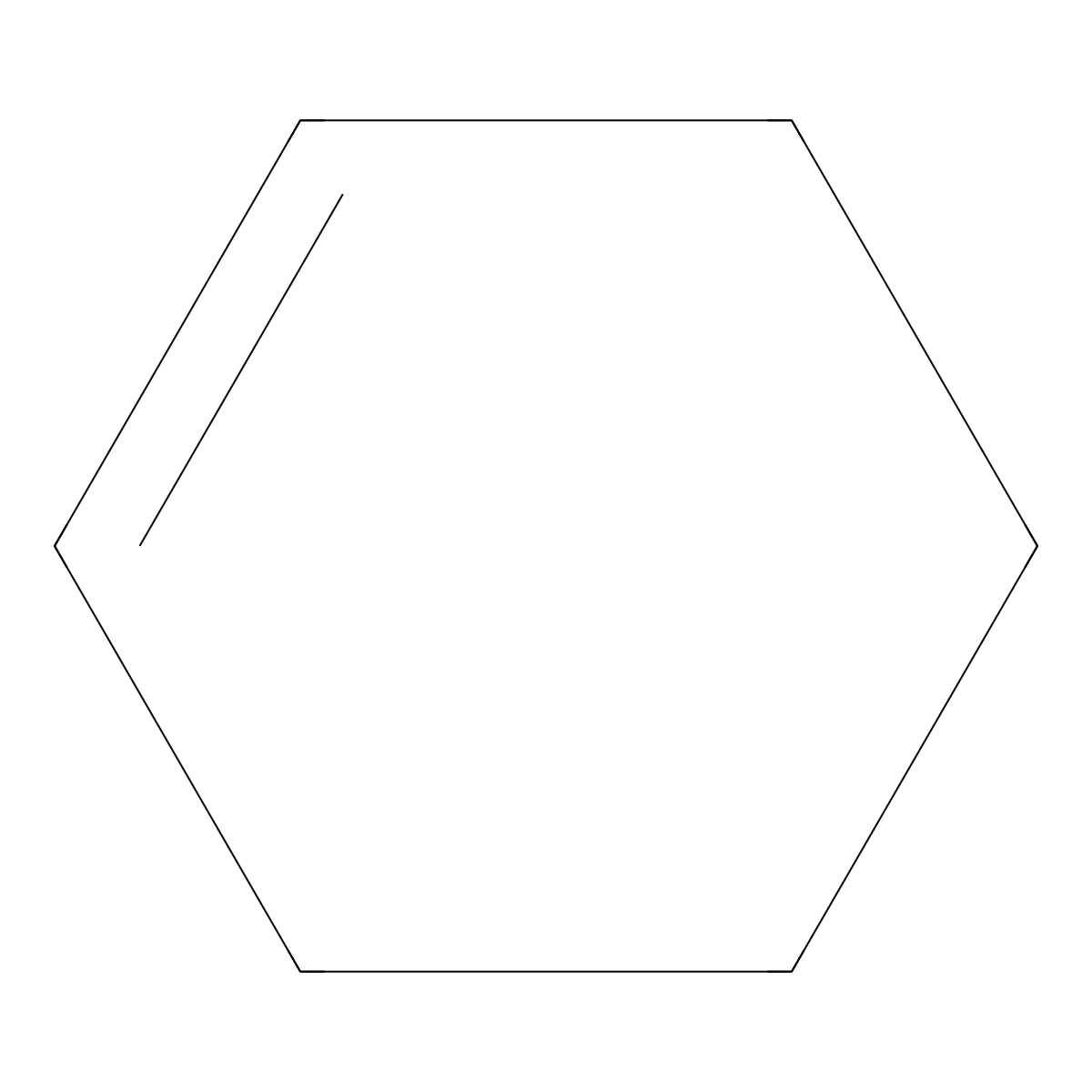 Cyclohexene molecular structure, CAS 110-83-8
