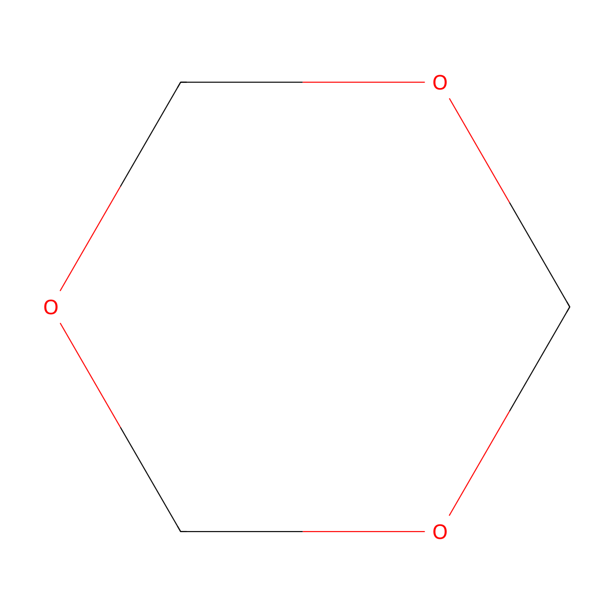 1,3,5-Trioxane molecular structure, CAS 110-88-3