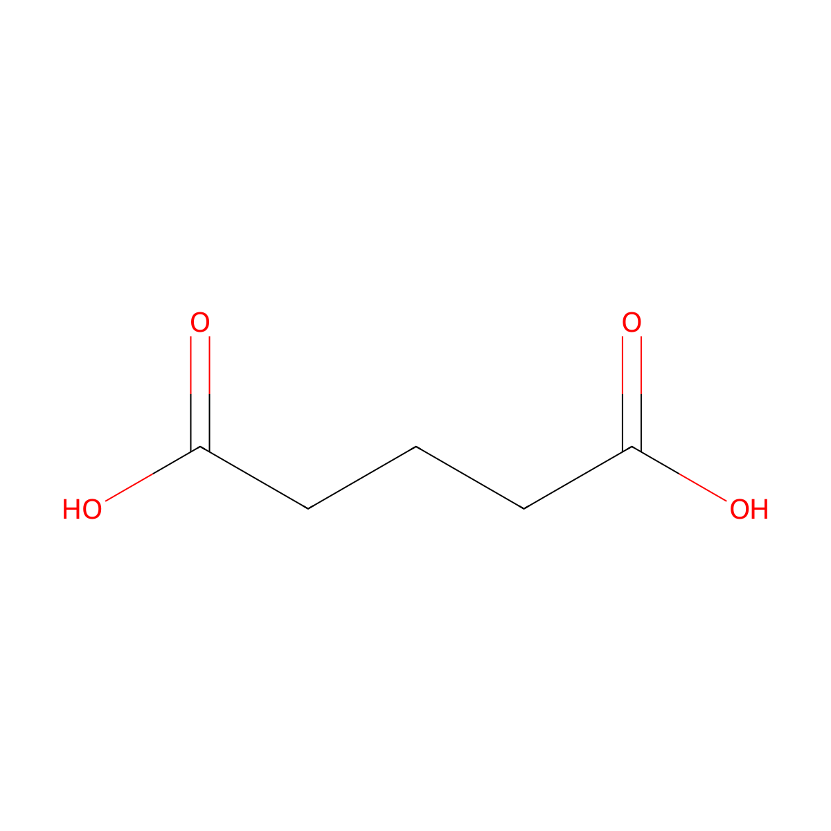 Glutaric Acid molecular structure, CAS 110-94-1