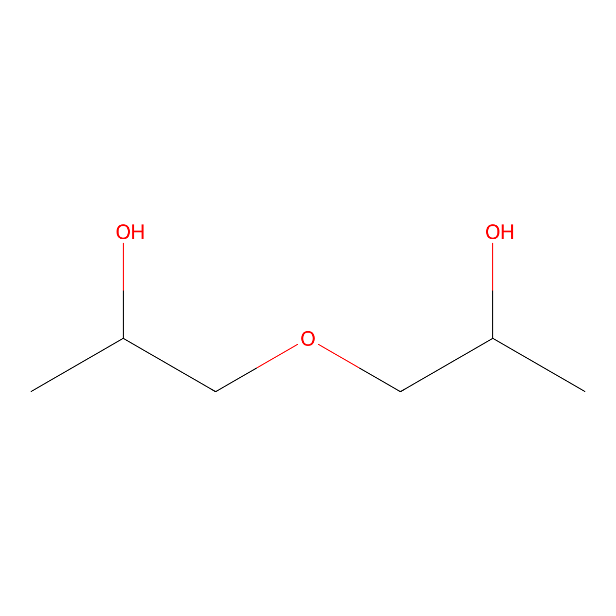 1,1'-Oxydi-2-propanol molecular structure, CAS 110-98-5