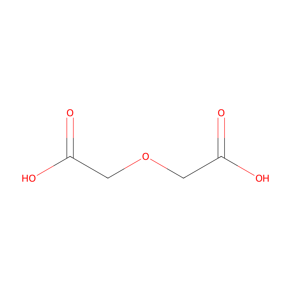 Diglycolic Acid molecular structure, CAS 110-99-6