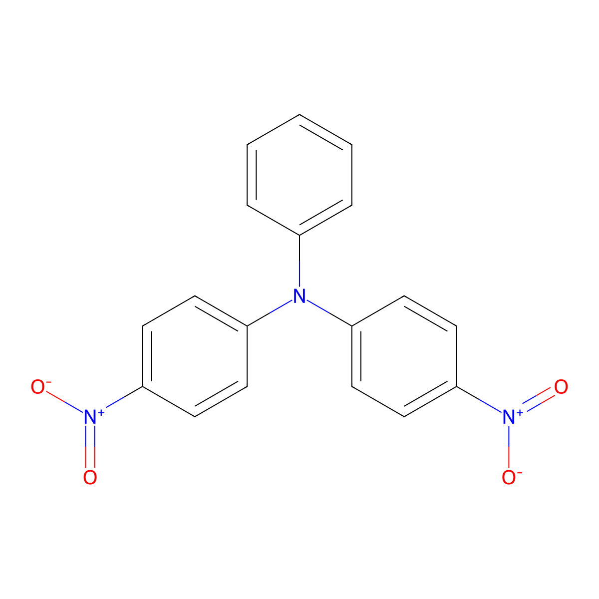 4,4'-Dinitrotriphenylamine molecular structure, CAS 1100-10-3