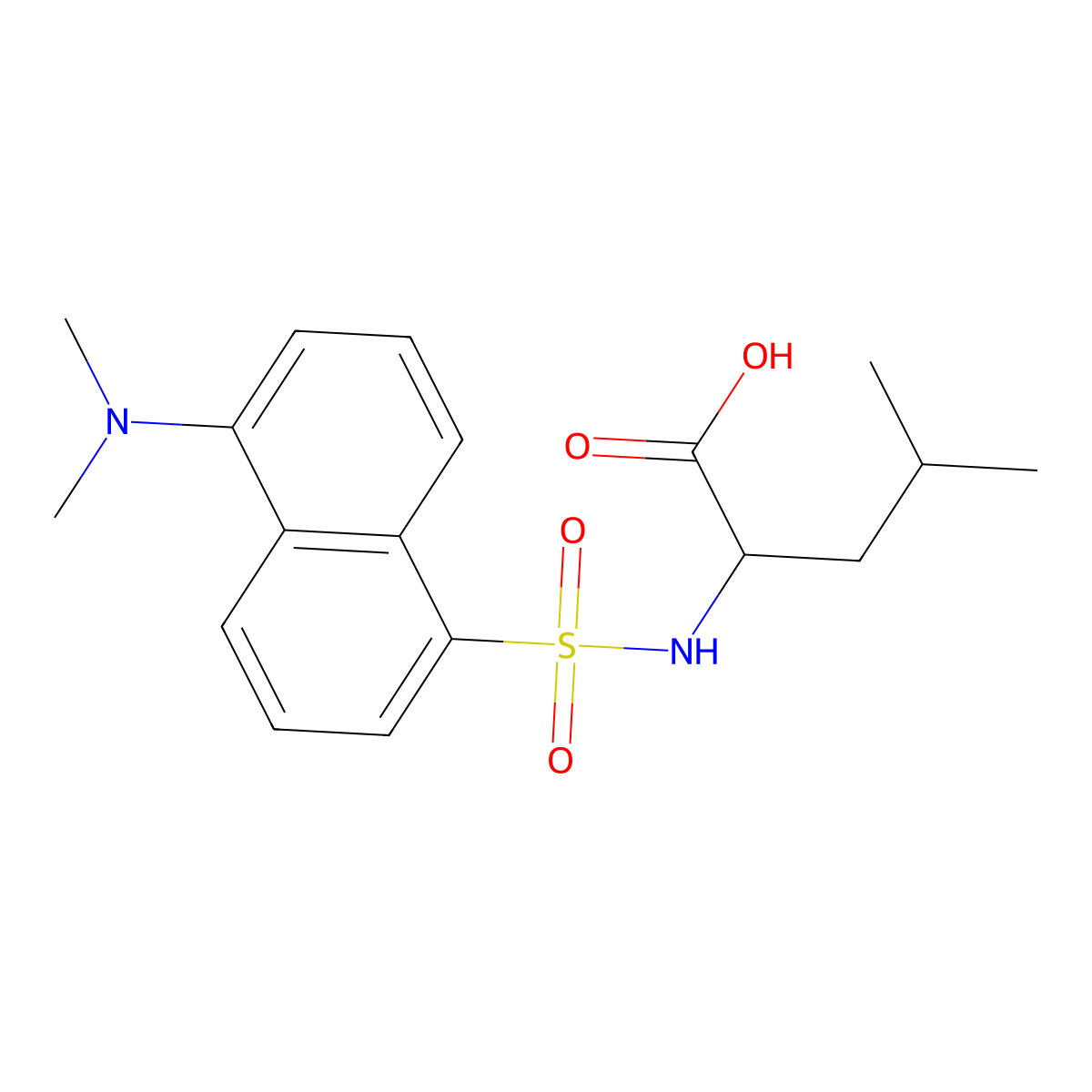 Dansyl-L-leucine molecular structure, CAS 1100-22-7