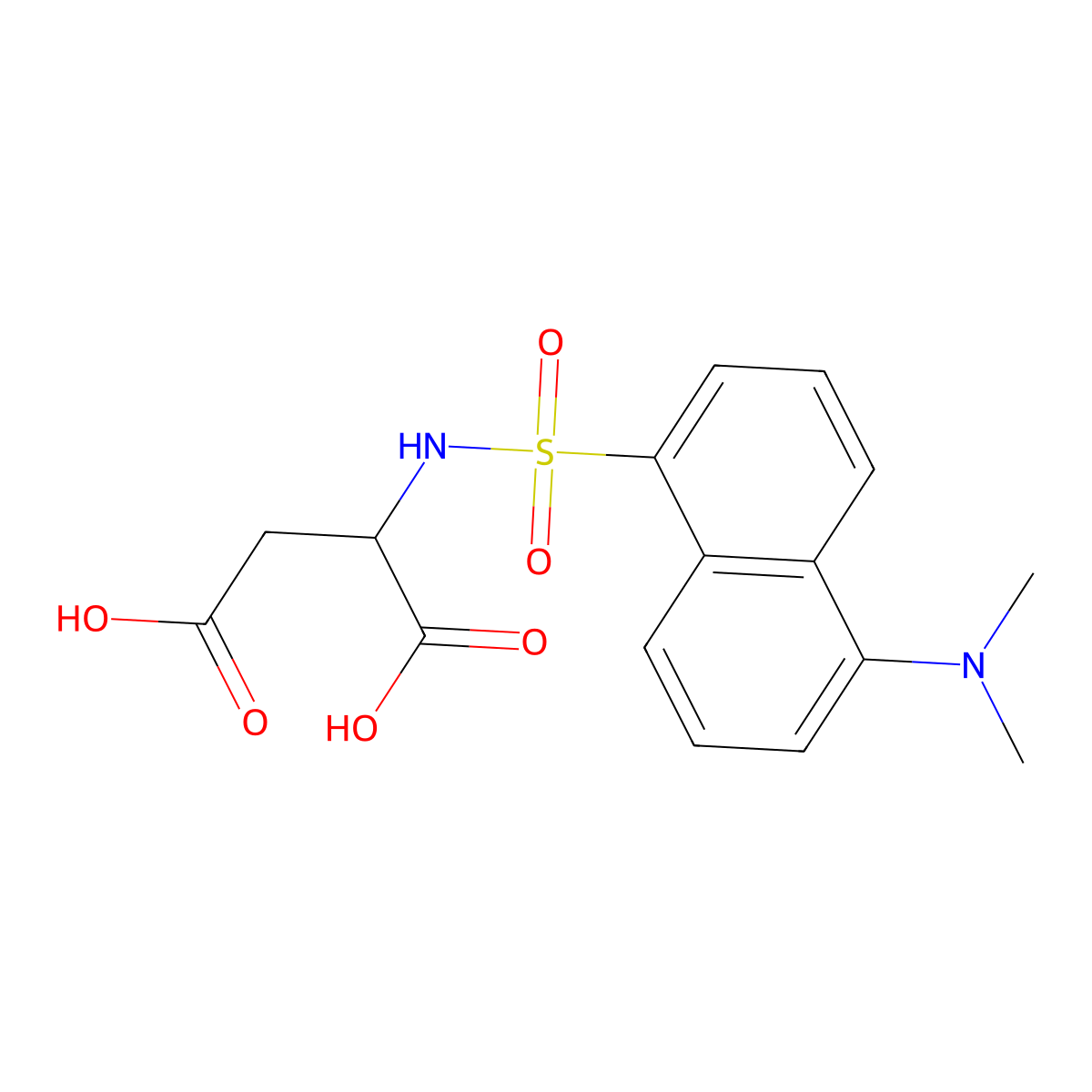 Dansyl-L-aspartic acid molecular structure, CAS 1100-24-9
