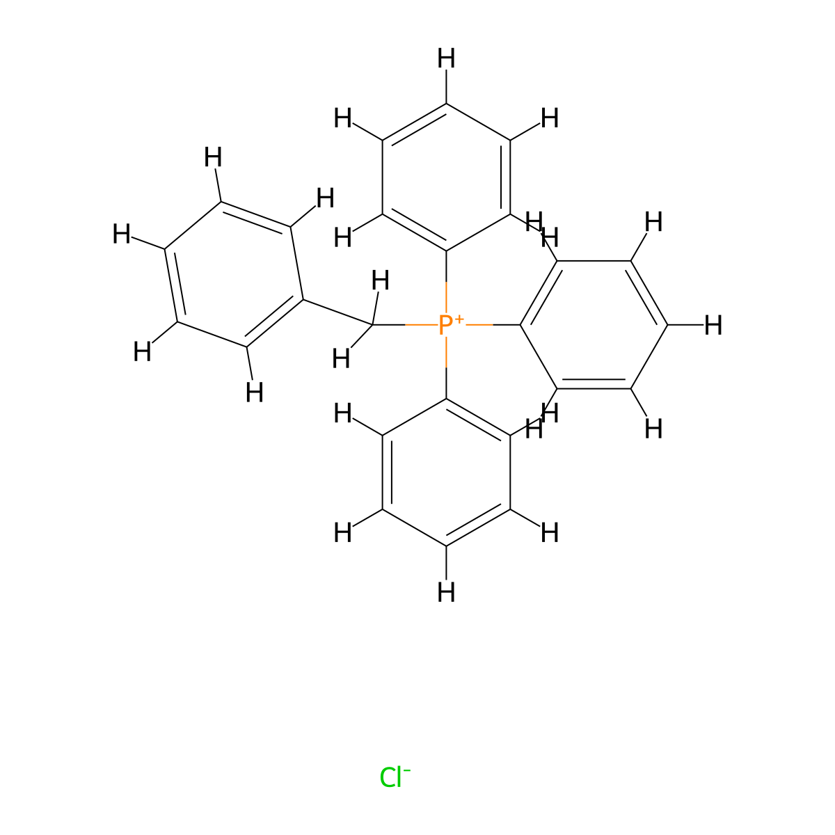 Benzyltriphenylphosphonium chloride molecular structure, CAS 1100-88-5