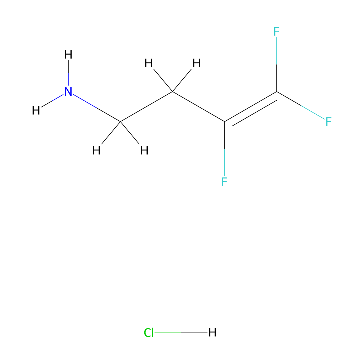 3,4,4-Trifluorobut-3-en-1-amine hydrochloride molecular structure, CAS 110003-21-9