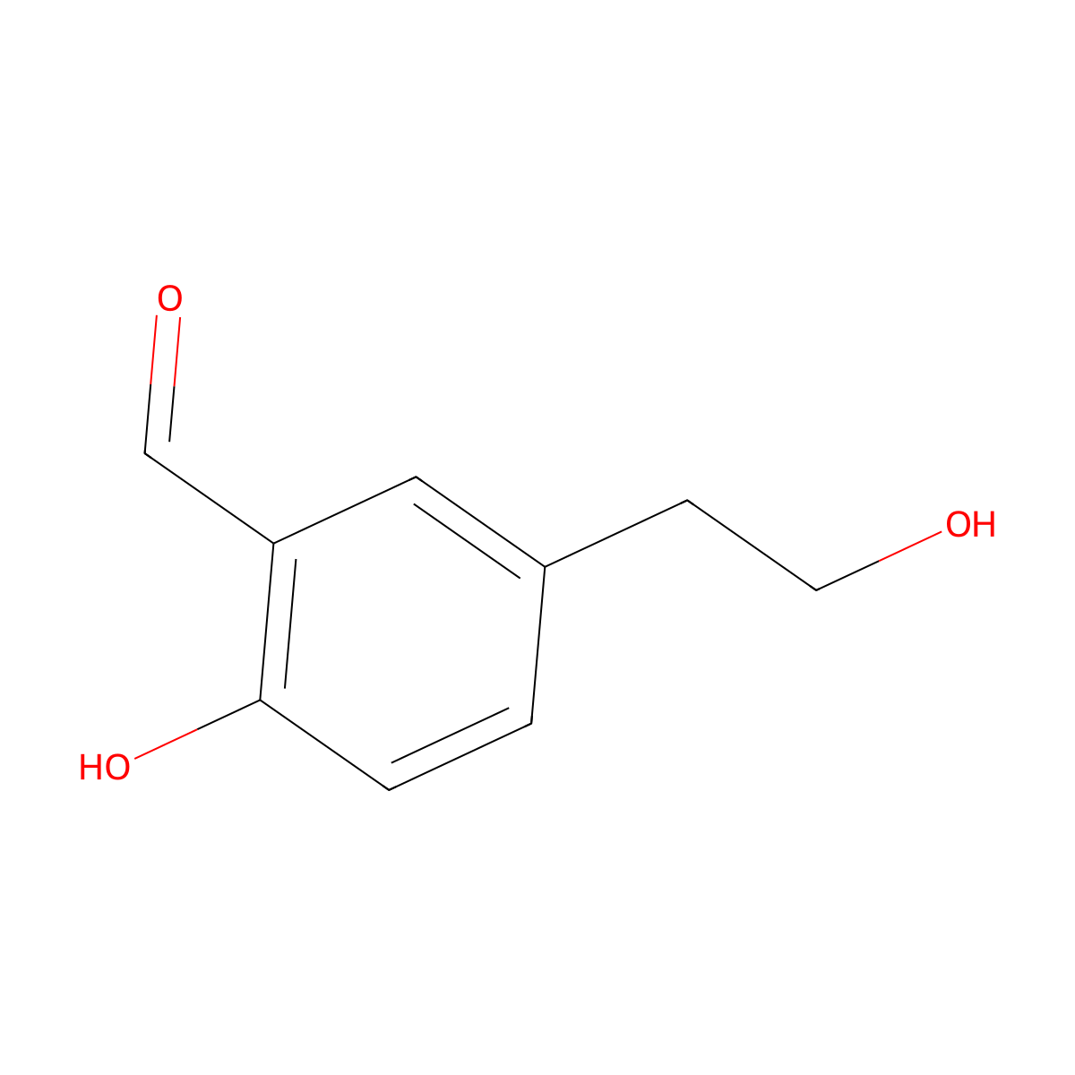 2-Hydroxy-5-(2-hydroxyethyl)benzaldehyde molecular structure, CAS 110005-81-7
