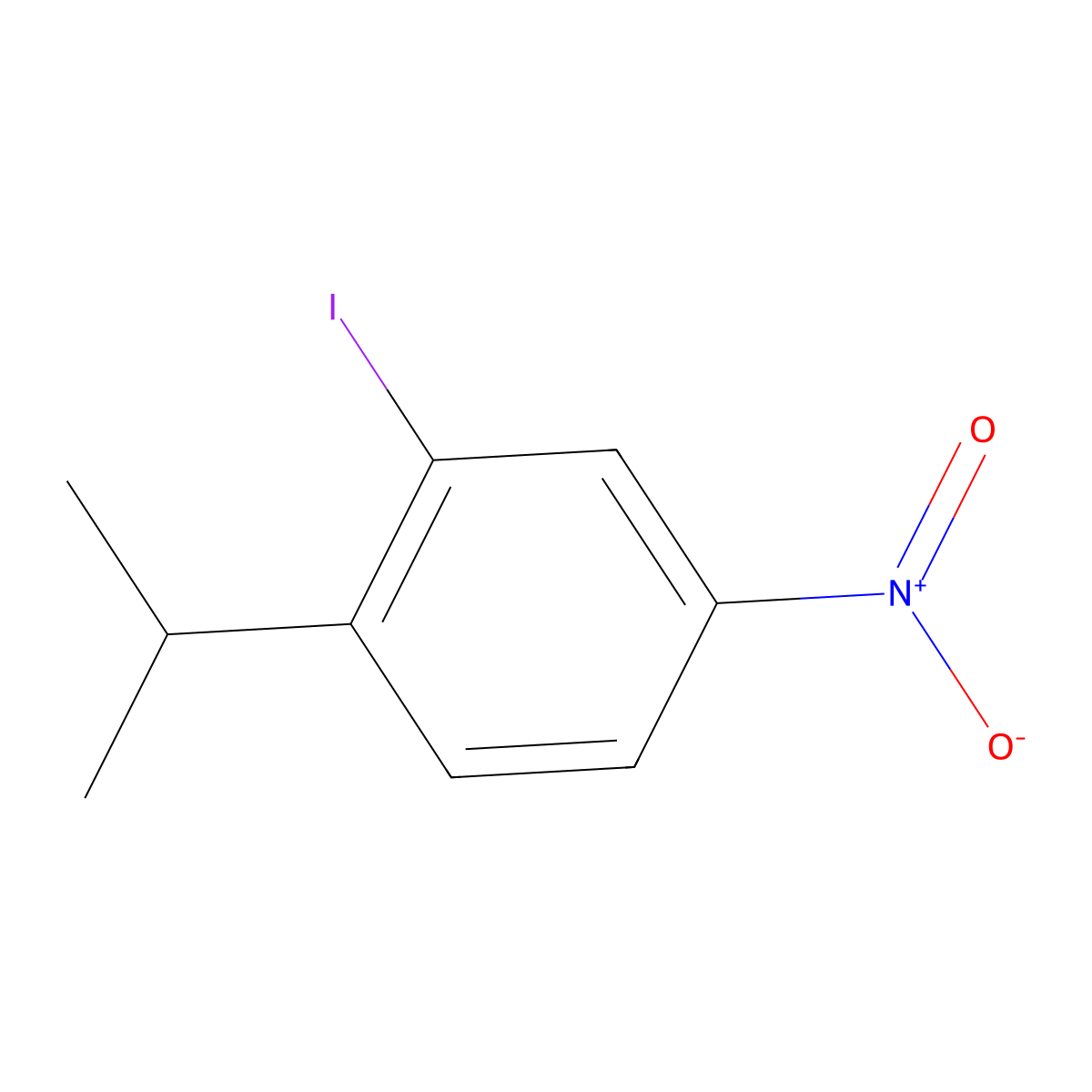 2-Iodo-1-isopropyl-4-nitrobenzene molecular structure, CAS 1100053-97-1