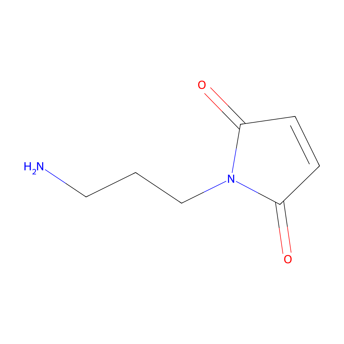 1-(3-aminopropyl)-2,5-dihydro-1H-pyrrole-2,5-dione molecular structure, CAS 110008-25-8