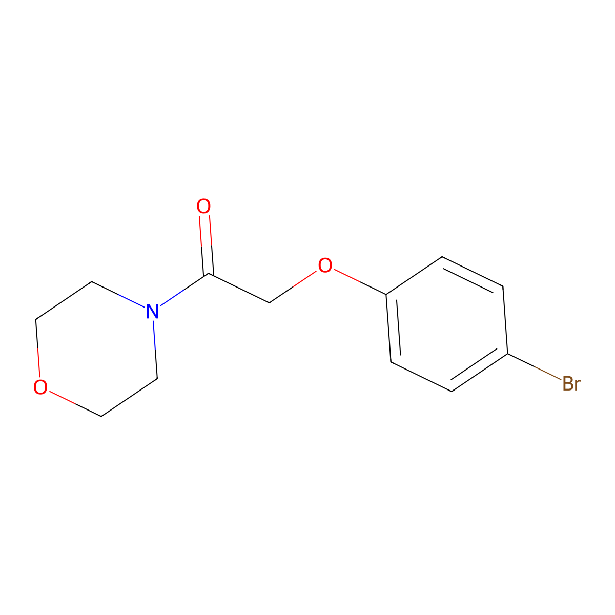 2-(4-Bromophenoxy)-1-morpholin-4-ylethanone molecular structure, CAS 110009-59-1