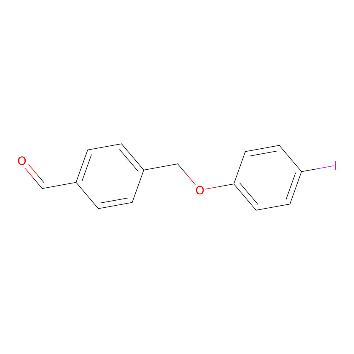 4-((4-Iodophenoxy)methyl)benzaldehyde molecular structure, CAS 1100090-82-1