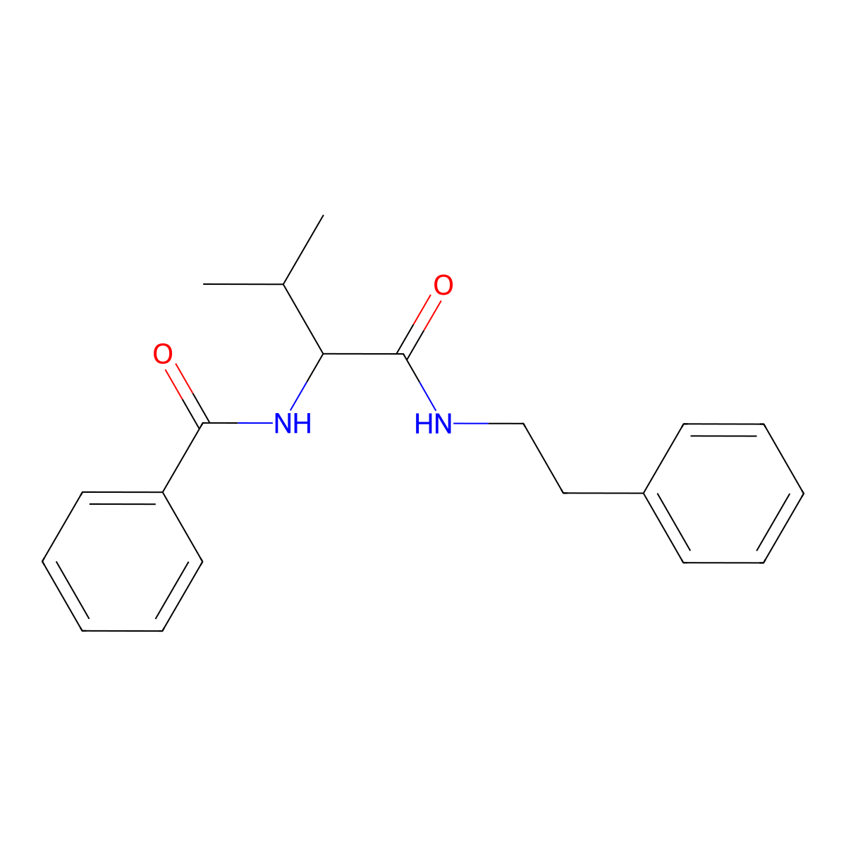 N-{3-methyl-1-oxo-1-[(2-phenylethyl)amino]butan-2-yl}benzamide molecular structure, CAS 1100118-65-7