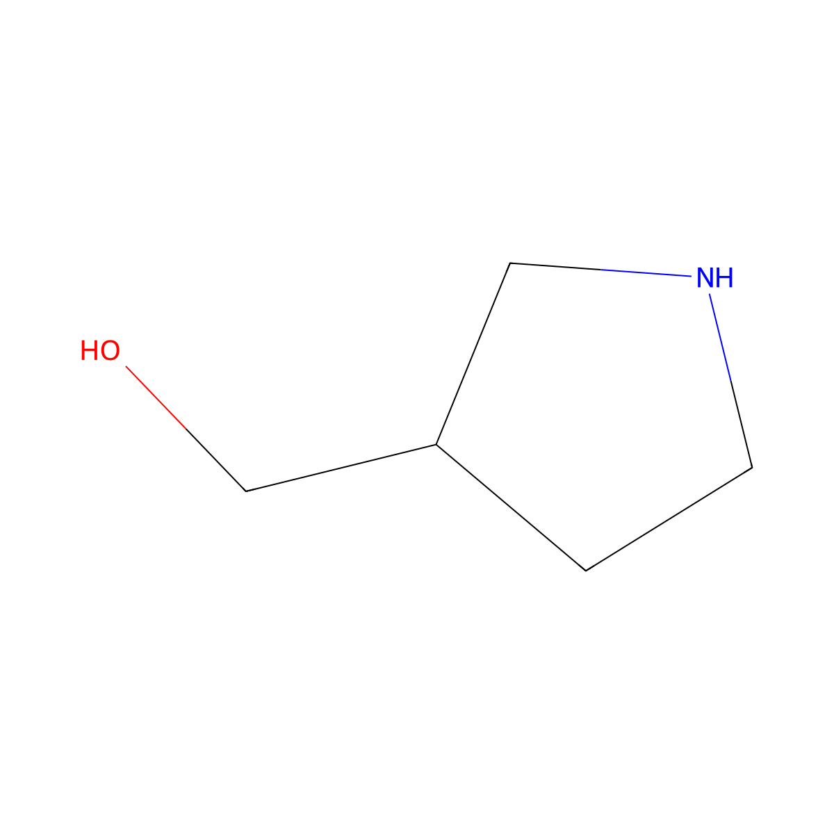 (3S)-3-Pyrrolidinemethanol molecular structure, CAS 110013-19-9