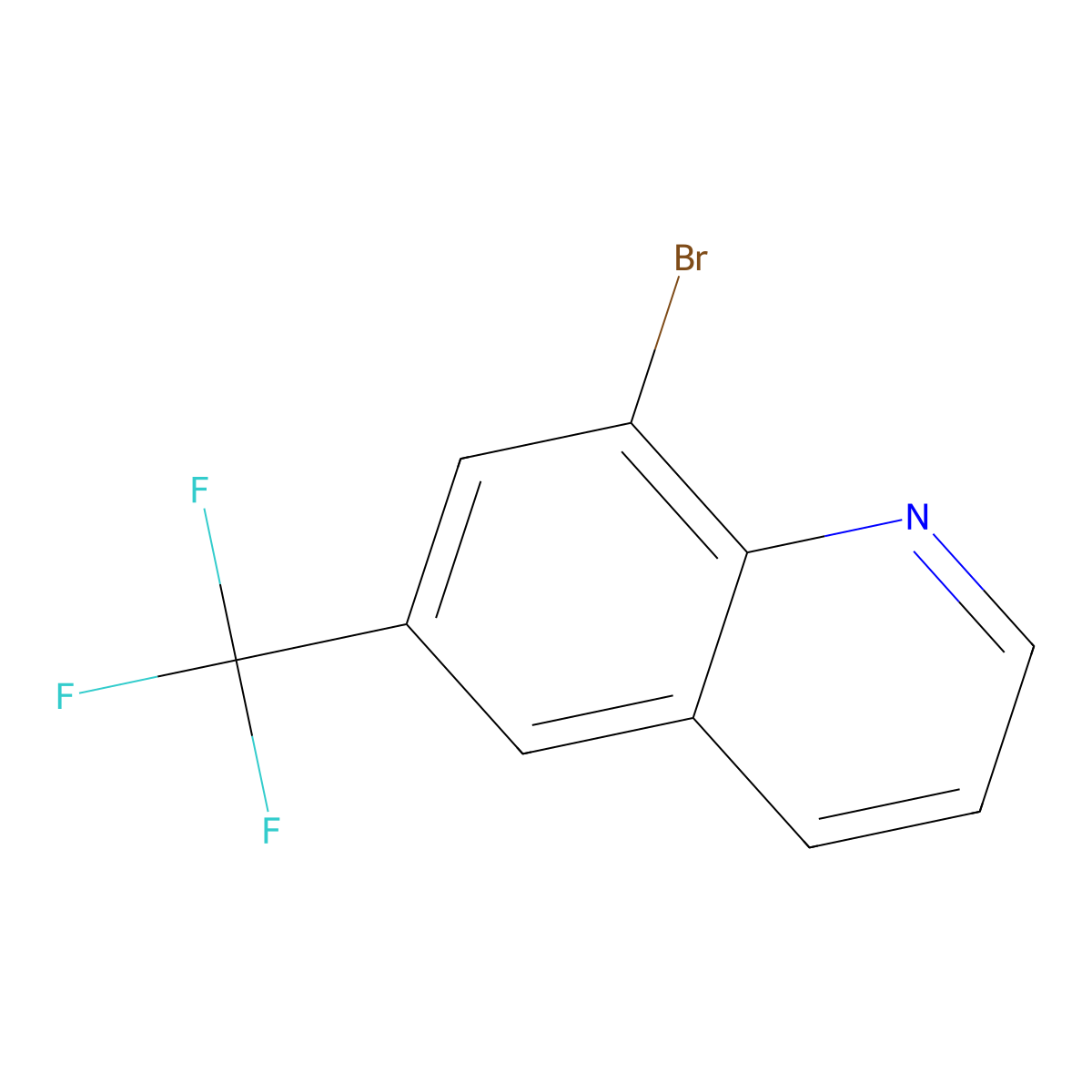 8-Bromo-6-(trifluoromethyl)quinoline molecular structure, CAS 1100207-50-8