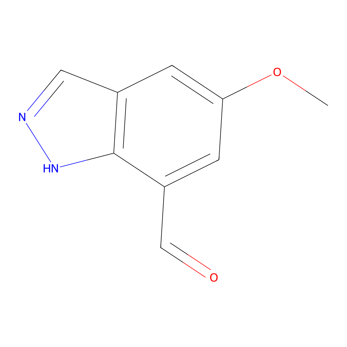 5-methoxy-1H-indazole-7-carbaldehyde molecular structure, CAS 1100214-12-7