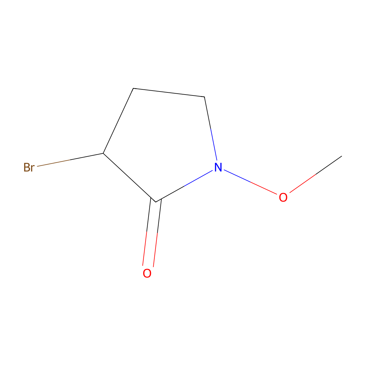 3-Bromo-1-methoxypyrrolidin-2-one molecular structure, CAS 110027-11-7