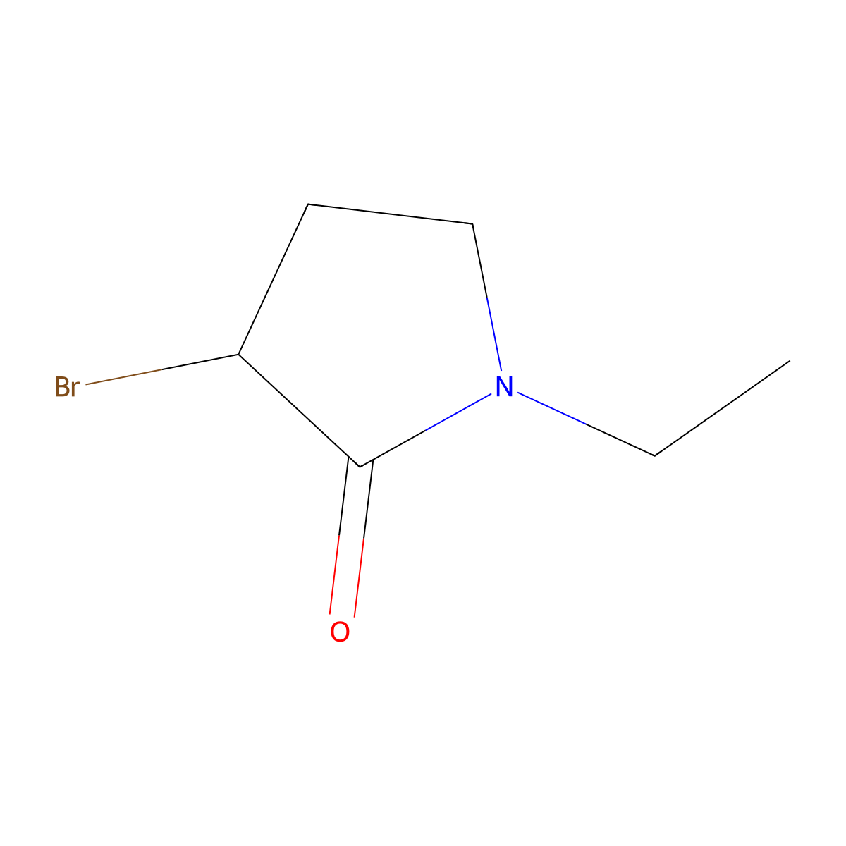 3-Bromo-1-ethylpyrrolidin-2-one molecular structure, CAS 110027-12-8