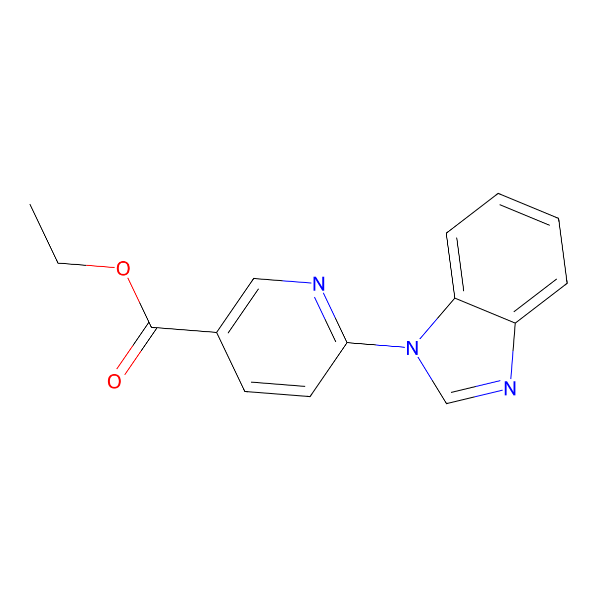 Ethyl 6-(benzimidazol-1-yl)nicotinate molecular structure, CAS 1100290-98-9