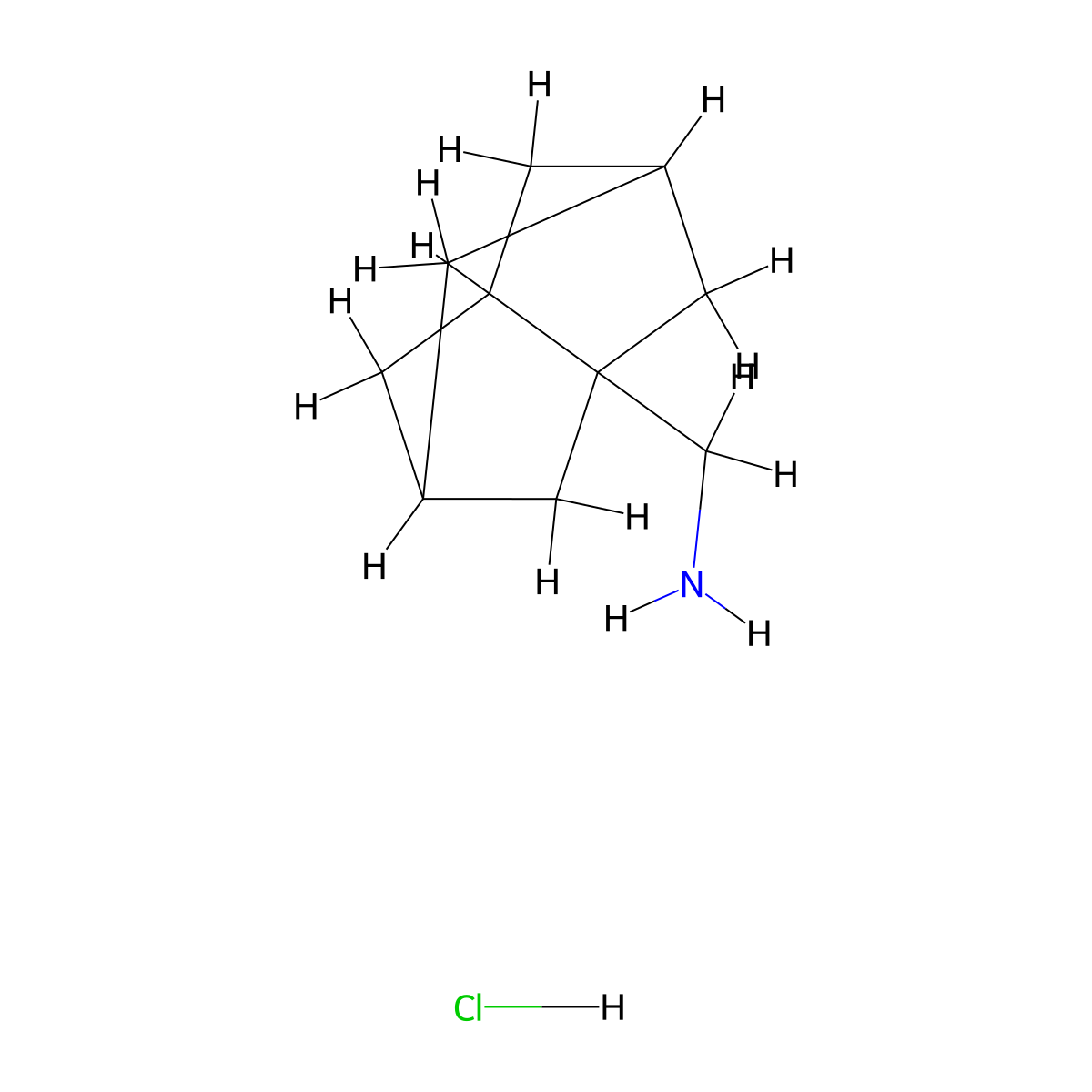 {Tricyclo[3.3.1.0,3,7]nonan-3-yl}methanamine hydrochloride molecular structure, CAS 1100307-65-0