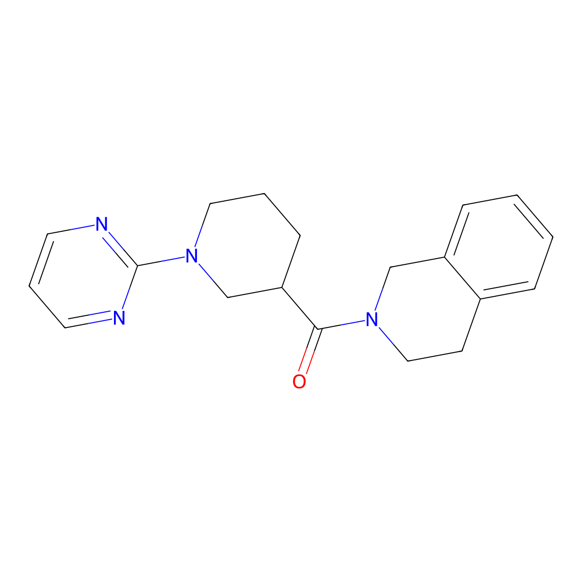 2-[1-(Pyrimidin-2-yl)piperidine-3-carbonyl]-1,2,3,4-tetrahydroisoquinoline molecular structure, CAS 1100316-16-2
